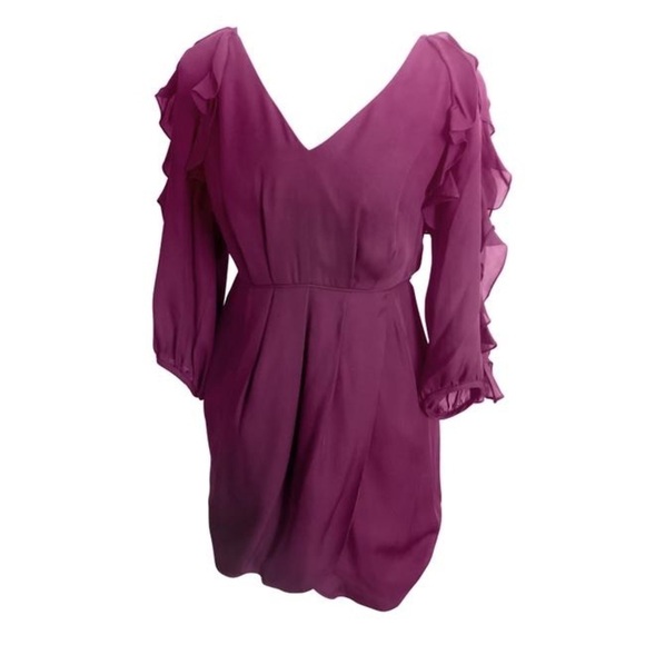 Tibi Ruffle Faux Wrap Dress - Picture 7 of 9